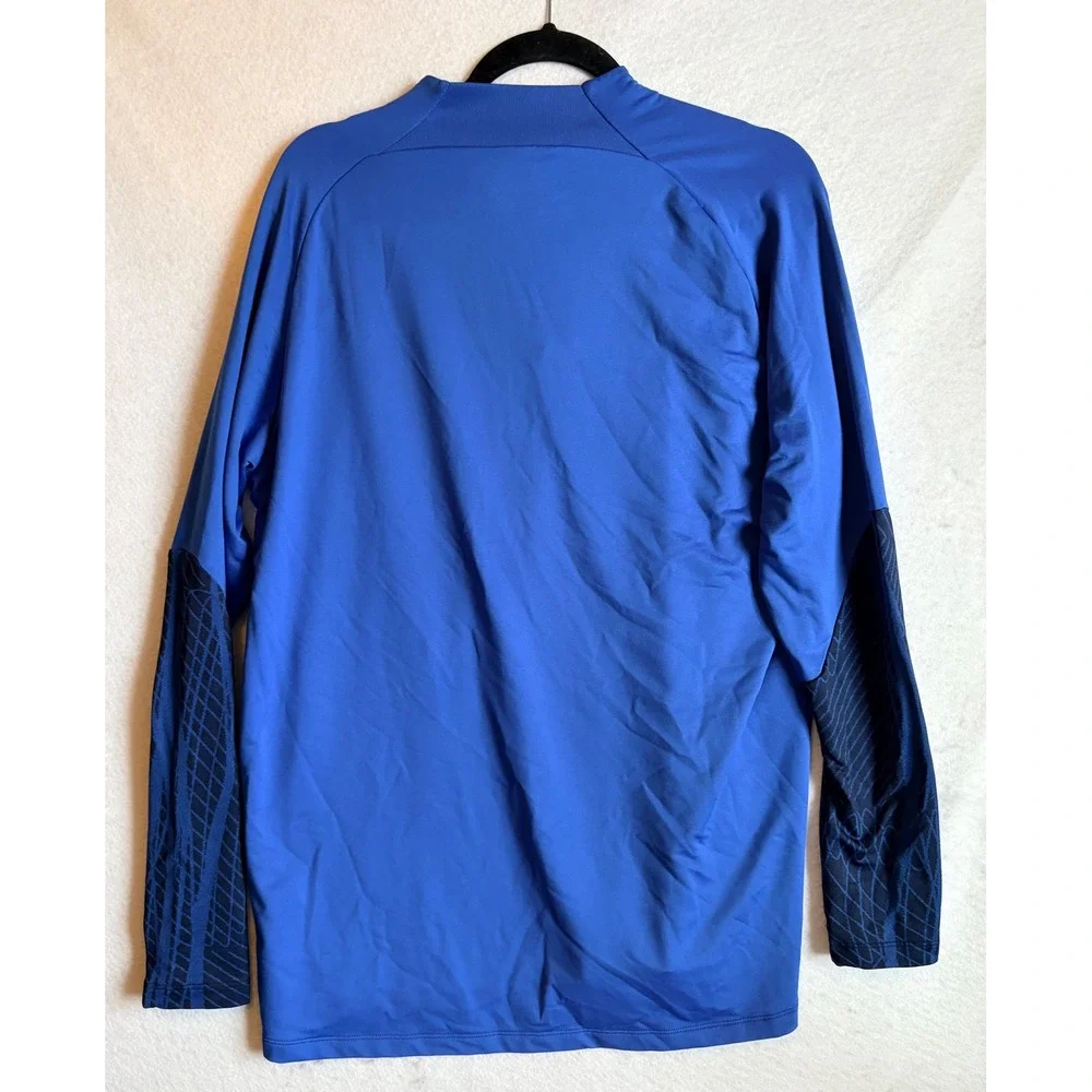 Nike Dri-FIT Slim Fit Long‎ Sleeve 1/4 Zip Athletic Training Top Men's XL Blue